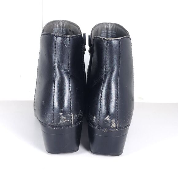 Dansko Women's Scout US8-8,5 EU39 Black Leather Braid Detail Ankle Clog Boots - Picture 8 of 16